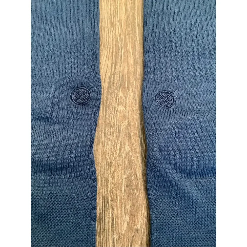 Stance Men's Large Seablue Icon Cushioned Athleisure Casual Crew Socks B22-5